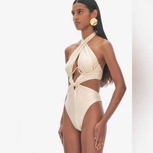 ANDREA IYAMAH 
NAYO ONE PIECE SWIMSUIT Vanilla